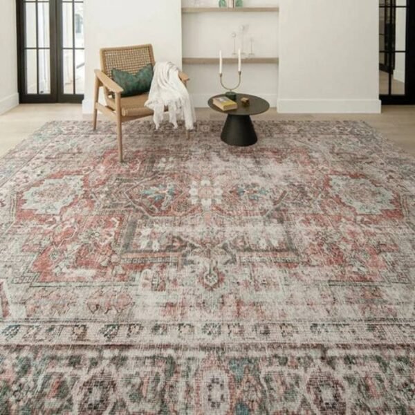 Ornate medallion pattern rug