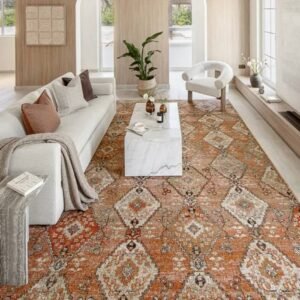 Diamond pattern rug for traditional interiors