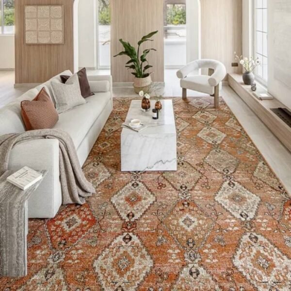 Diamond pattern rug for traditional interiors