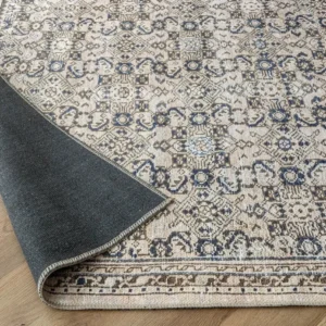 Vintage Diamond Patterned Rug close-up texture