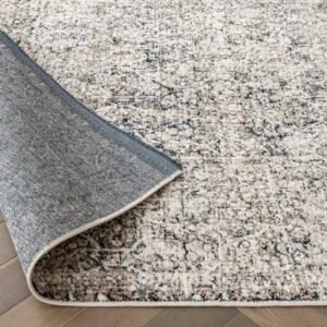Traditional faded patterned rug design
