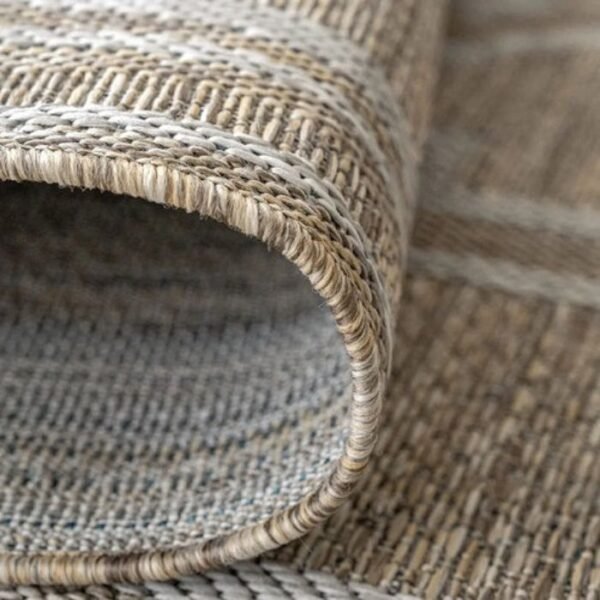 Modern living rug with rustic accents