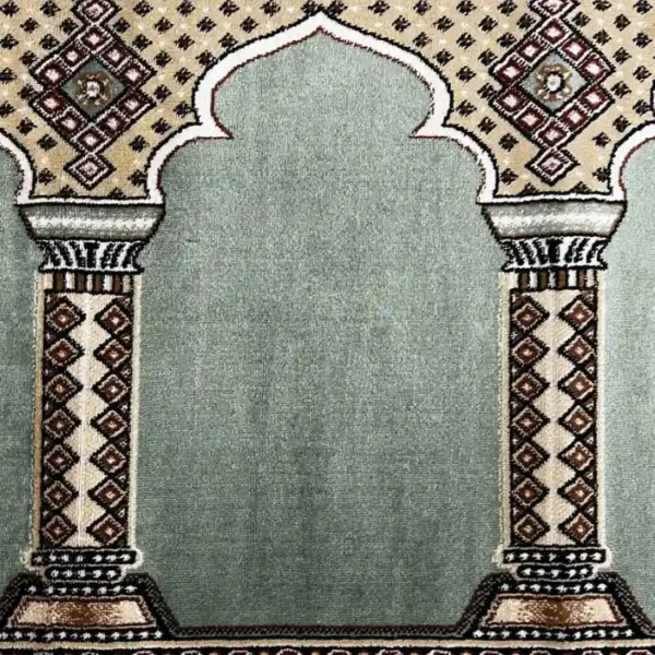 AL-AQSA Light Green Mosque Carpet image 2