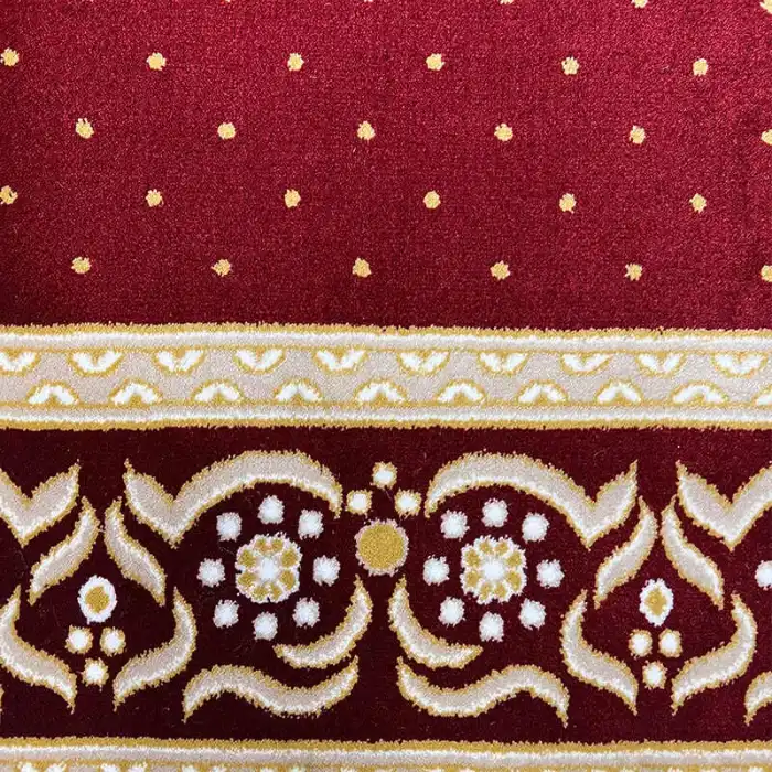 Al-Mustaqeem Maroon Masjid Carpet image 2