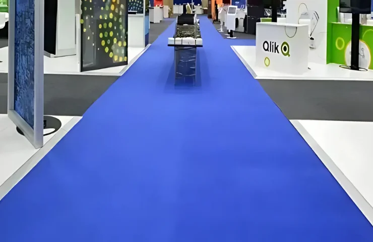 Blue Ehhibition Carpet in Dubai