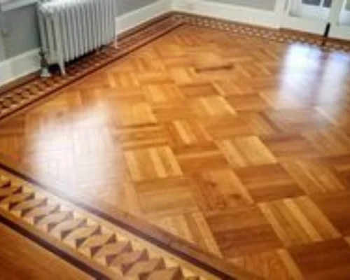Classic Parquet Hardwood Flooring with Inlay in Dubai