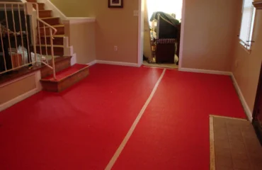 Empty Room with Red Carpet in Dubai