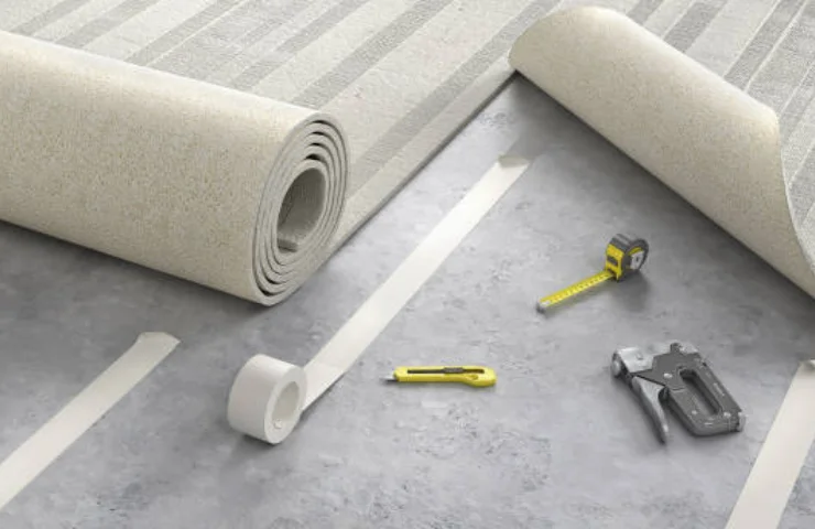Floor carpet installation by expert team