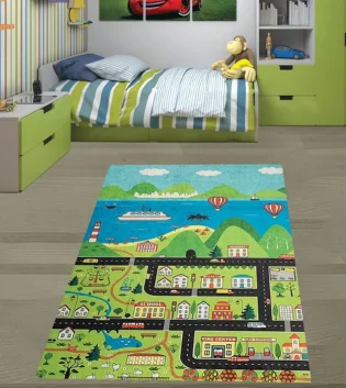 Green Kids Room Carpet in Dubai