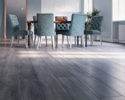 Grey Luxury Vinyl Tile Flooring Design in Dubai