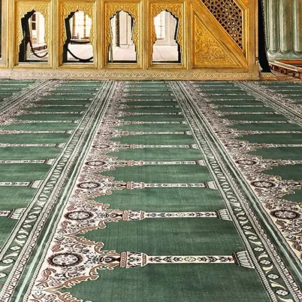 Hira Light Green Mosque Carpet image 2