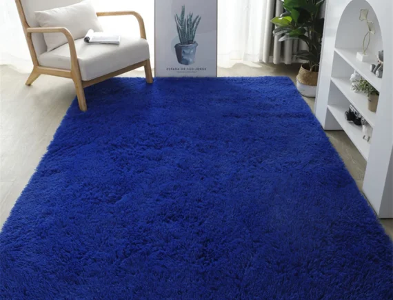 Living Room Blue Carpet in Dubai