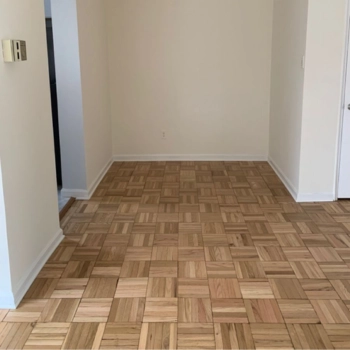 Living room parquet flooring installation Dubai