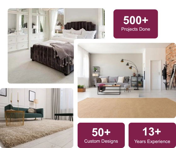 Modern room with beige carpet