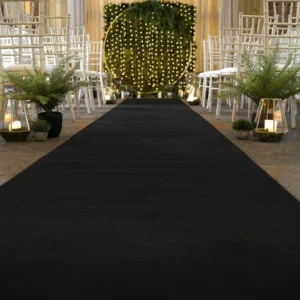 Plain Black Exhibition Carpet