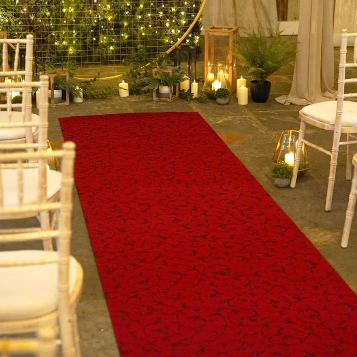 Scroll Red Exhibition Carpet image 3