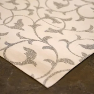 Scroll Silver White Exhibition Carpet image 2