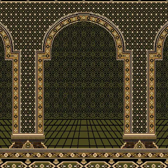 Sultan Olive Green Mosque Carpet
