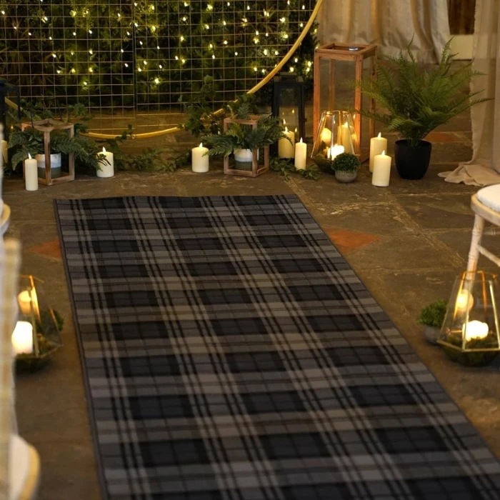 Tartan Black Exhibition Carpet image 3