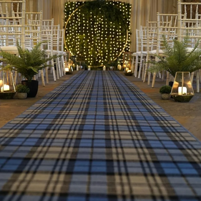 Tartan Blue Exhibition Carpet