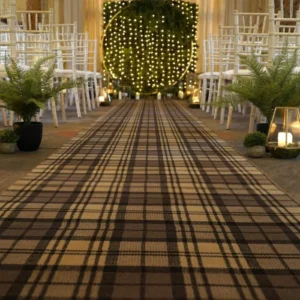 Tartan Brown Exhibition Carpet