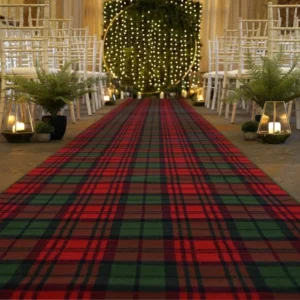 Tartan Red and Green Exhibition Carpet