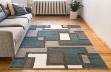 Uptown Squares Blue & Grey Carpet in Dubai