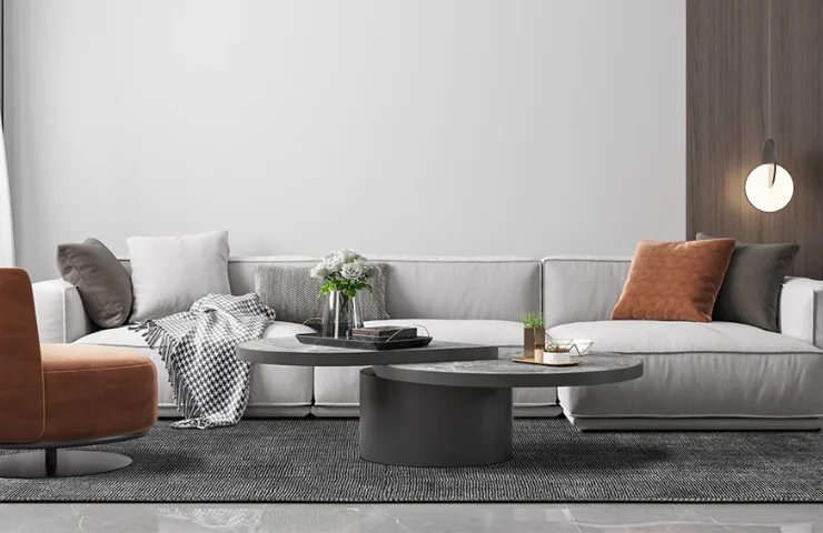 White Walls With Grey Carpet Floor in Dubai