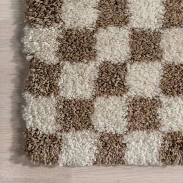 Adelaide Checkered Shaggy Rug img 1