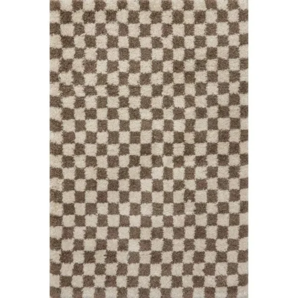 Adelaide Checkered Shaggy Rug img 3