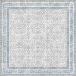 Alexis Blue Bordered Grey Turkish Carpet