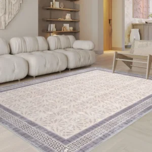 Alexis Bordered Purple Turkish Carpet image 3