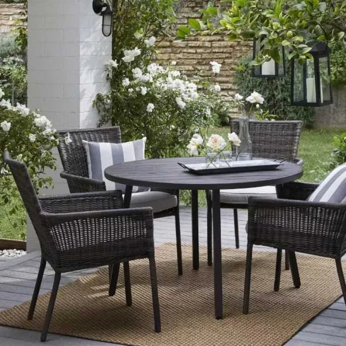 Basketweave Hickory Outdoor Rug