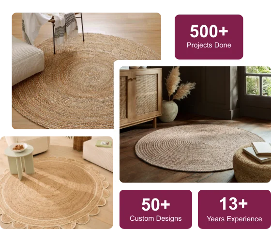 Buy Our Custom Jute Round Rug in Dubai