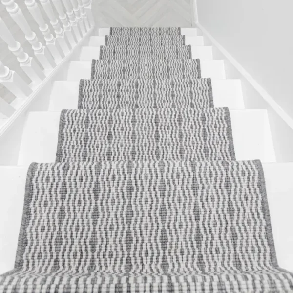 Cable Grey Stair Carpet image 3