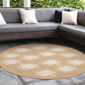 Carmel Indoor Outdoor Round Rug img 1