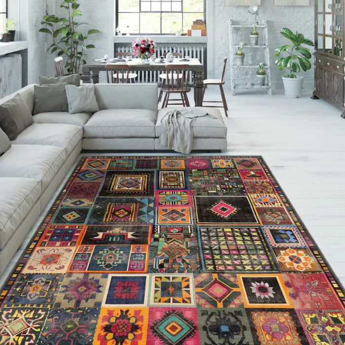 Cassian Boho Patchwork Turkish Rugs img 3