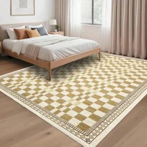 Checkered Geometric Area Rug img 1
