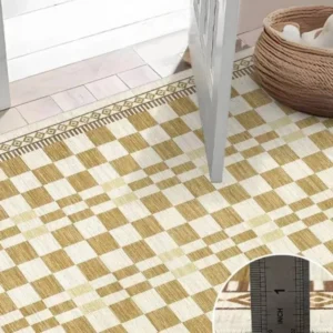 Checkered Geometric Area Rug img 2