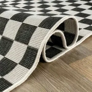 Checkered Outdoor Rug Geometric img 2