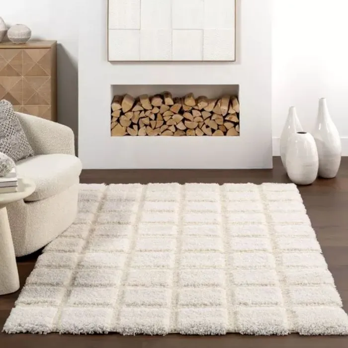Christabel Checkered Shaggy Rug