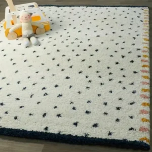 Confetti Shaggy Balta Rug
