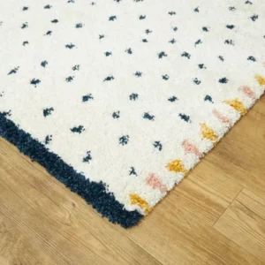 Confetti Shaggy Balta Rug img 1