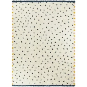 Confetti Shaggy Balta Rug img 3