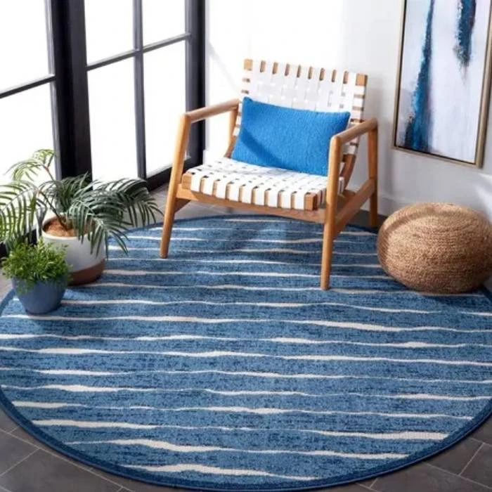 Cottage Power Loomed Round Rug