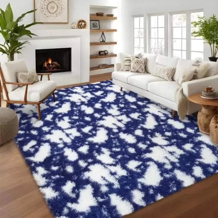 Cowprint Fluffy Shaggy Rug