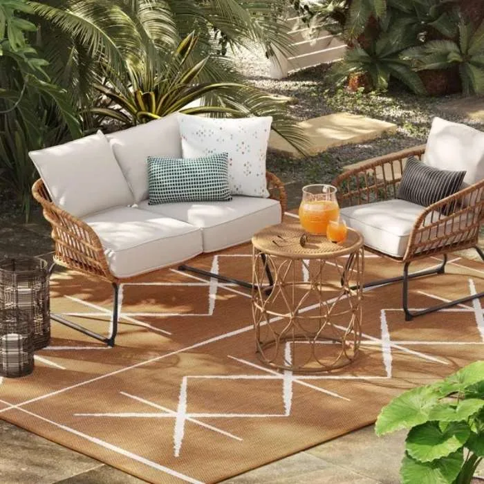 Crisscross Woven Area Rug
