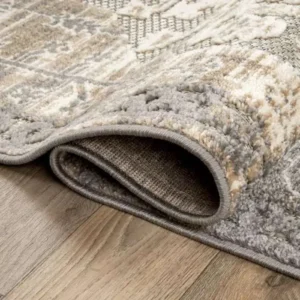 Distressed Medallion Outdoor Rug img 1