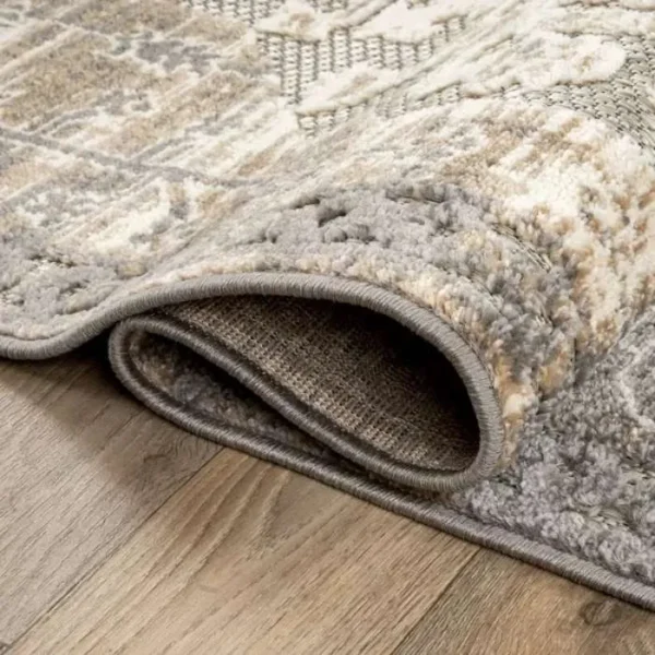 Distressed Medallion Outdoor Rug img 1