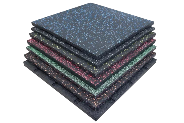 Colorful EPDM rubber flooring outdoors